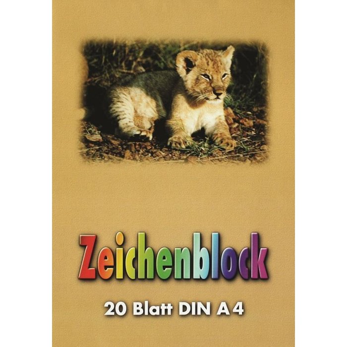 TSI Zeichenblock DIN A4 20 Blatt Löwe