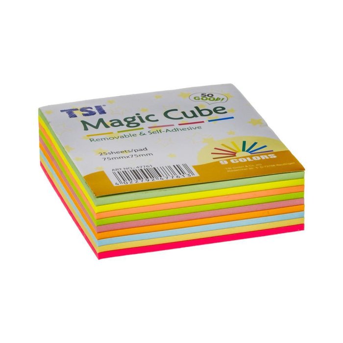 TSI Magic Cube Haftnotizen 75x75mm 225 Blatt