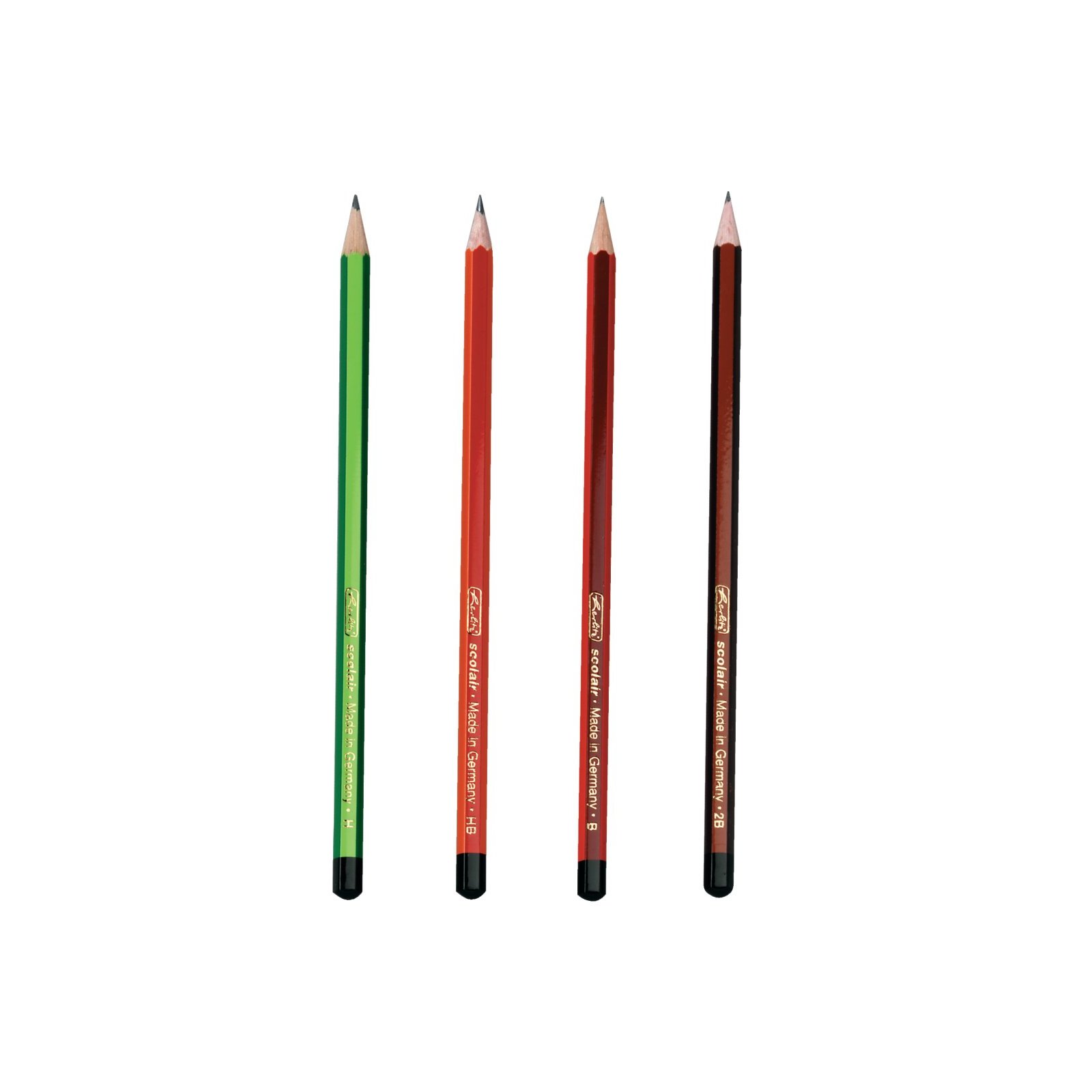 Herlitz Bleistift Scolair sechseckig sortiert aus Holz 4 Stifte 