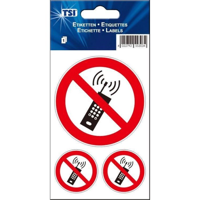 TSI Aufkleber Handy verboten