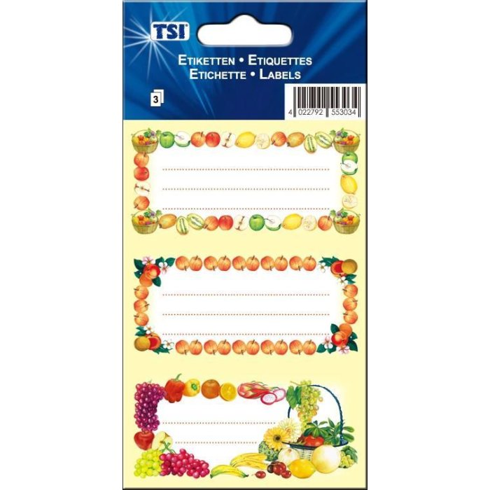 TSI Aufkleber Früchte 9 Etiketten