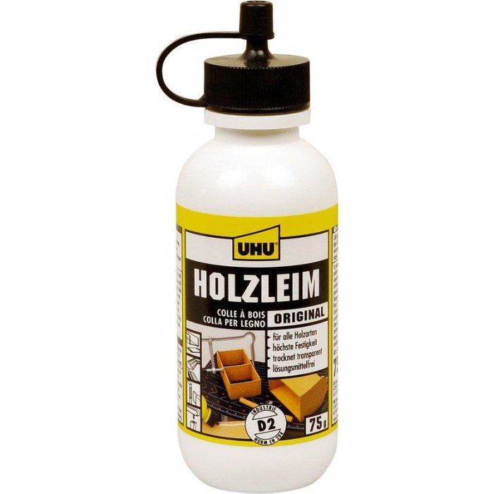 UHU Holzleim Original D2, lösemittelfrei, 75 g Flasche
