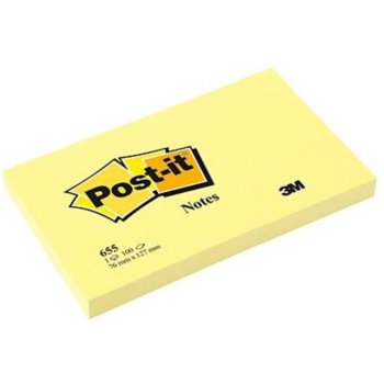 Post-it Haftnotizen, 127 x 76 mm, gelb
