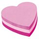 Post-it Haftnotiz-Würfel, 70 x 70 mm, Herz-Form, 3-farbig