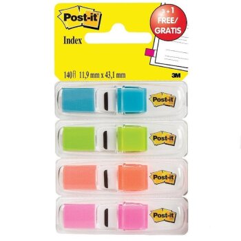 Post-it samolepiace záložky Index - 11,9 x 43,2 mm...