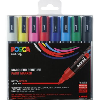 POSCA Acryl Marker PC-5M Mittelfeine Spitze 1,8 - 2,5mm,...
