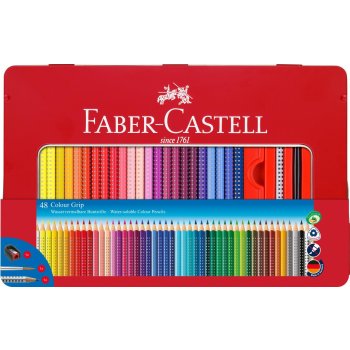 FABER-CASTELL Dreikant-Buntstifte Colour GRIP, 48er Etui