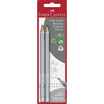 FABER-CASTELL ceruzka Jumbo GRIP HB - strieborná -...