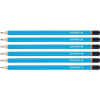 CENTRUM Bleistift Set 6-teilig 2H/3H/HB/2B/3B
