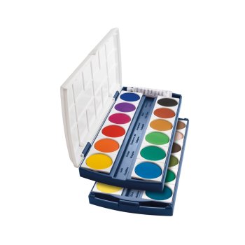 herlitz Deckfarbkasten ST24, 24 Farben, aus Kunststoff