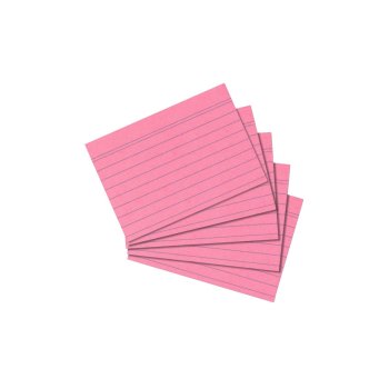 herlitz Karteikarten, DIN A8, liniert, rosa 100er