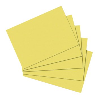herlitz Karteikarten, DIN A6, blanko, gelb 100er
