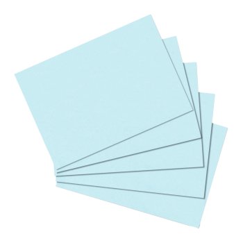herlitz Karteikarten, DIN A6, blanko, blau 100er
