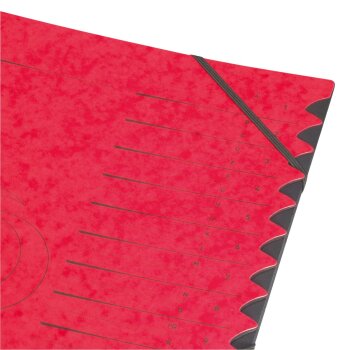 herlitz Ordnungsmappe easy orga, DIN A4, Karton, 12 Fächer, rot