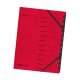 herlitz Ordnungsmappe easy orga, DIN A4, Karton, 12 Fächer, rot