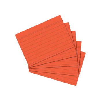 herlitz Karteikarten, DIN A7, liniert, orange 100er