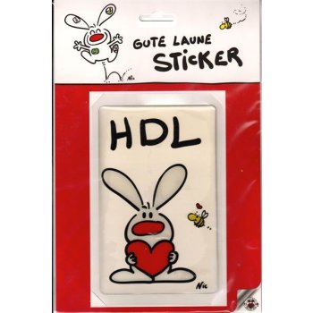 NIC - Gute Laune Sticker "HDL" ca. 90 x 143 mm
