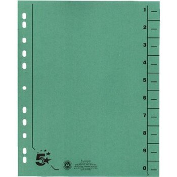 5 Star rozdeľovač, A4, 1 ks - zelený