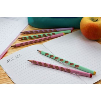 STABILO EASYgraph - ergonomická trojhranná ceruzka pre ľavákov - tvrdosť HB - pastelovoružová