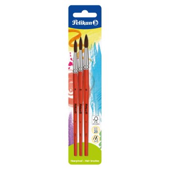 Pelikan Haarpinsel-Set Sorte 23, 3-teilig, Nr. 8/10/12