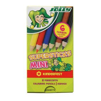 JOLLY Buntstifte Supersticks "Mini" im Kartonetui 6 Stück
