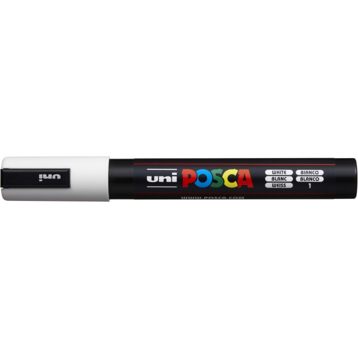 POSCA Acryl Marker PC-5M Mittelfeine Spitze 1,8 - 2,5mm, weiss