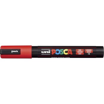 POSCA Acryl Marker PC-5M Mittelfeine Spitze 1,8 - 2,5mm, rot