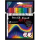 Premium-Filzstift mit Pinselspitze für variable Strichstärken - STABILO Pen 68 brush - ARTY - 18er Pack - mit 18 verschiedenen Farben