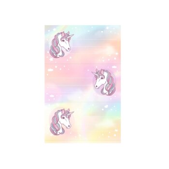 herlitz Buchetiketten Einhorn, 76 x 35mm