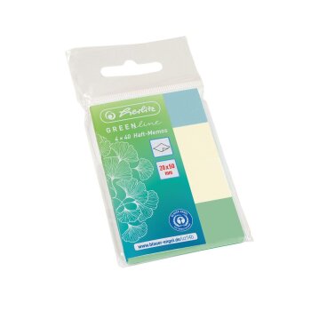 herlitz Haftmemos GREENline 20 x 50 mm 3-färbig 160...