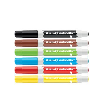 Pelikan Fasermaler colorella, wasservermalbar, 6er Etui