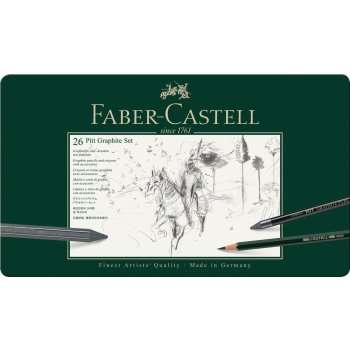 FABER-CASTELL PITT GRAPHITE Set groß, 26-teiliges Etui