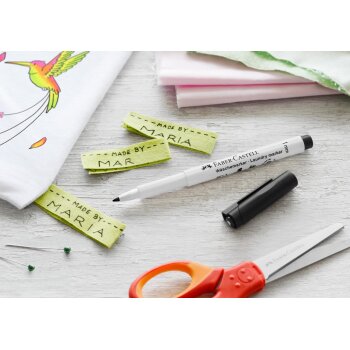 FABER-CASTELL popisovač na bielizeň - čierny - okrúhly hrot