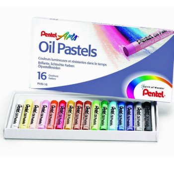 PentelArts Ölpastellkreide PHN4, 16er Kunststoff-Etui