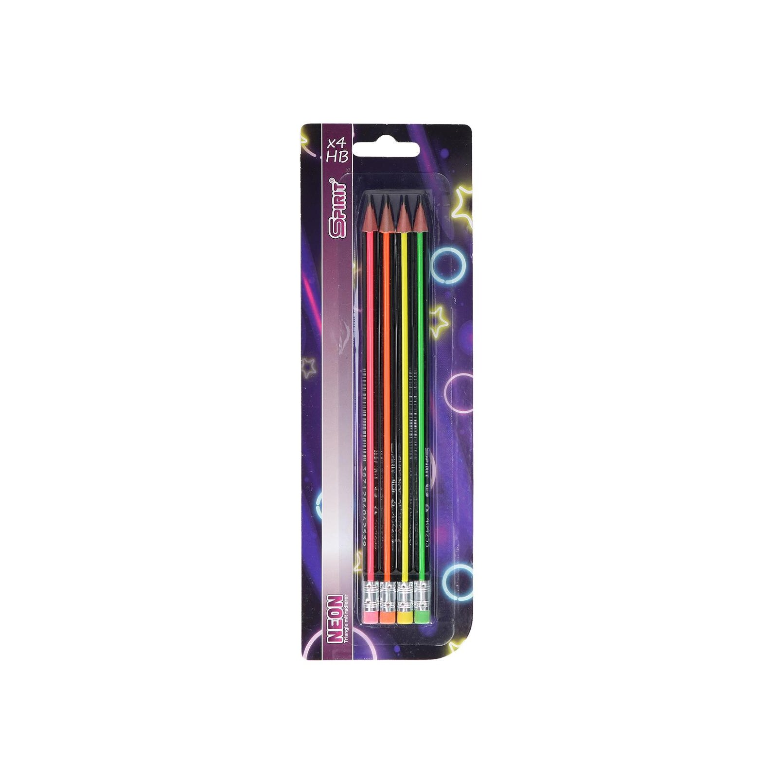 Herlitz Bleistift Neon Art – 3 Stück, HB, Dreikantform, Aus FSC-zertifiziertem Holz