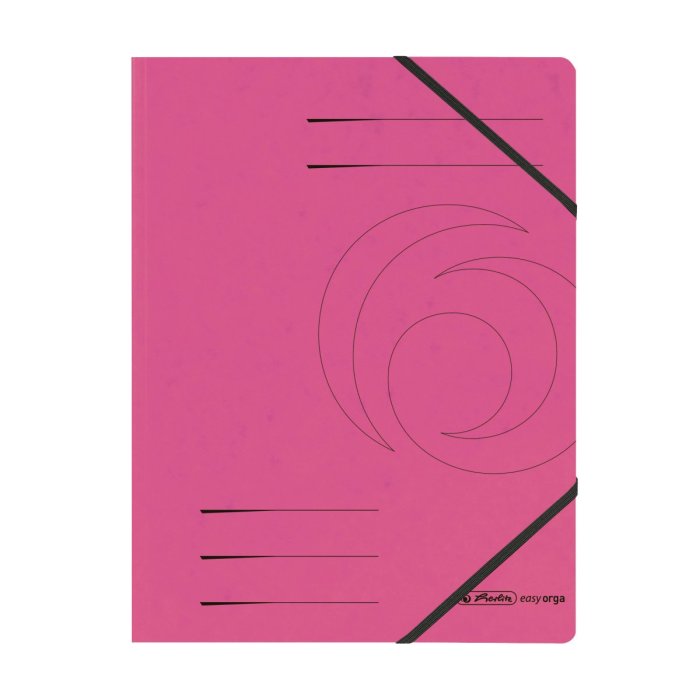 herlitz prešpánový obal easy orga s gumičkou, A4 - fuchsia