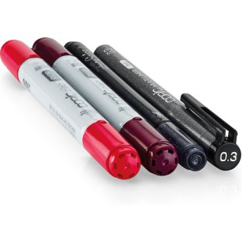 COPIC Marker ciao, 4er Set "Doodle Pack Red"