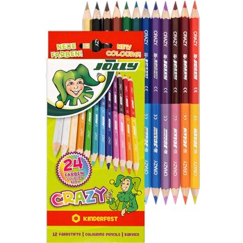 JOLLY farebné ceruzky Supersticks CRAZY 12 ks (24...