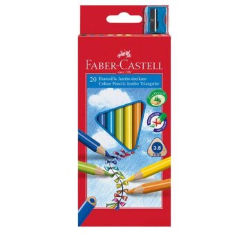 FABER-CASTELL trojhranné farbičky Jumbo - 20 ks v...