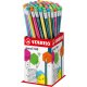 Bleistift mit Radierer - STABILO pencil 160 in petrol, gelb, orange, blau, pink - Härtegrad HB - 72er Display