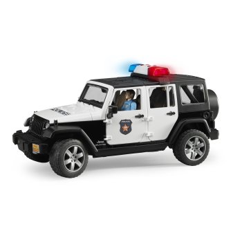 Bruder Jeep Wrangler Unlimited Rubicon Polizei Fahrzeug...