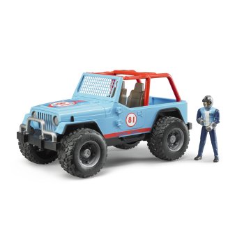 Bruder Jeep Cross Country Racer blau mit Rennfahrer