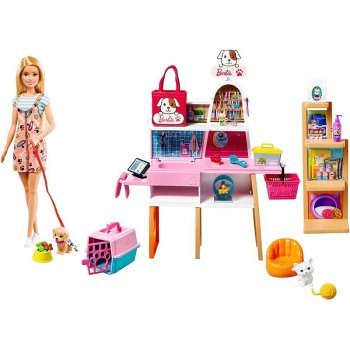 Mattel Barbie - Haustier-Salon Spielset mit Puppe