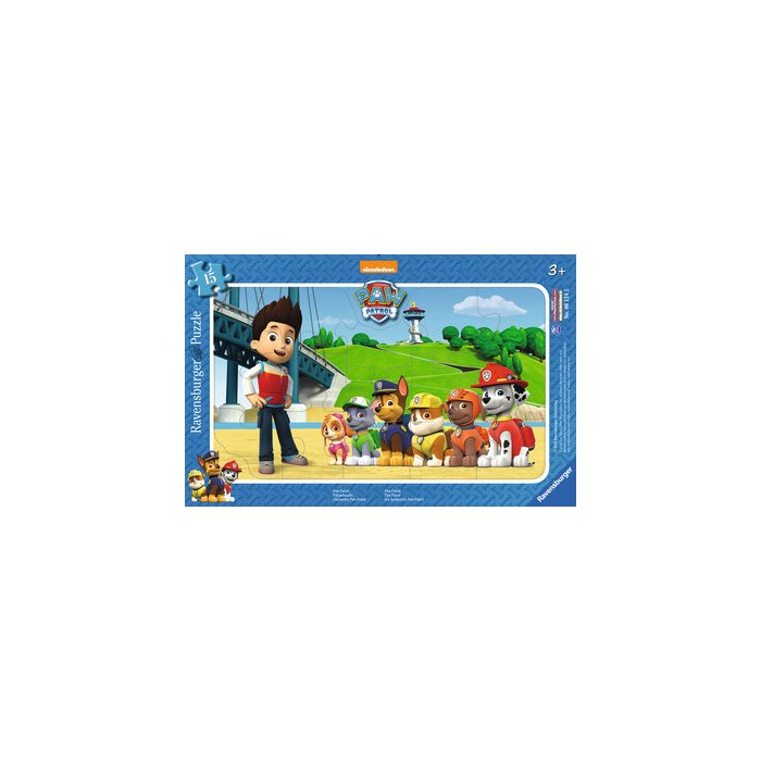 Ravensburger Kinderpuzzle - 06124 Paw Patrol - Rahmenpuzzle für Kinder ab 3 Jahren, mit 15 Teilen