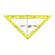 ARISTO Navigationsdreieck 22,5 cm mit Kunststoffgriff Winkelskalen 360/1°, Maßskala 20 cm