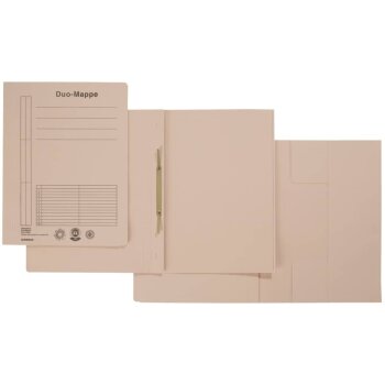 DONAU Combamappe "Duo-Mappe" A4 Karton chamois