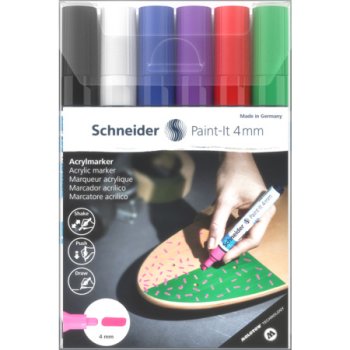 Schneider Acrylmarker Paint-It 320 4mm 6er Etui Set 1