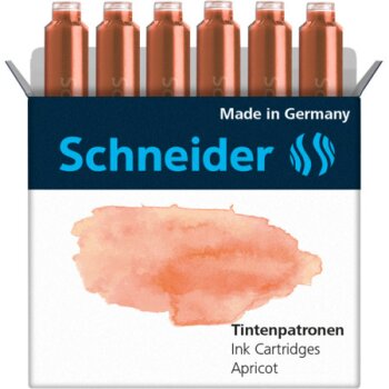 Schneider Tintenpatrone Apricot Packung 6 Stück