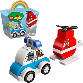 LEGO duplo Feuerwehrhubschrauber und Polizeiauto 10957