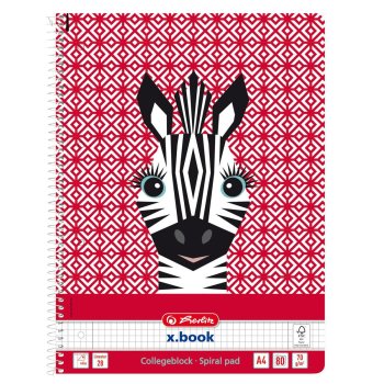 herlitz Collegeblock "Cute Animals Zebra", DIN...